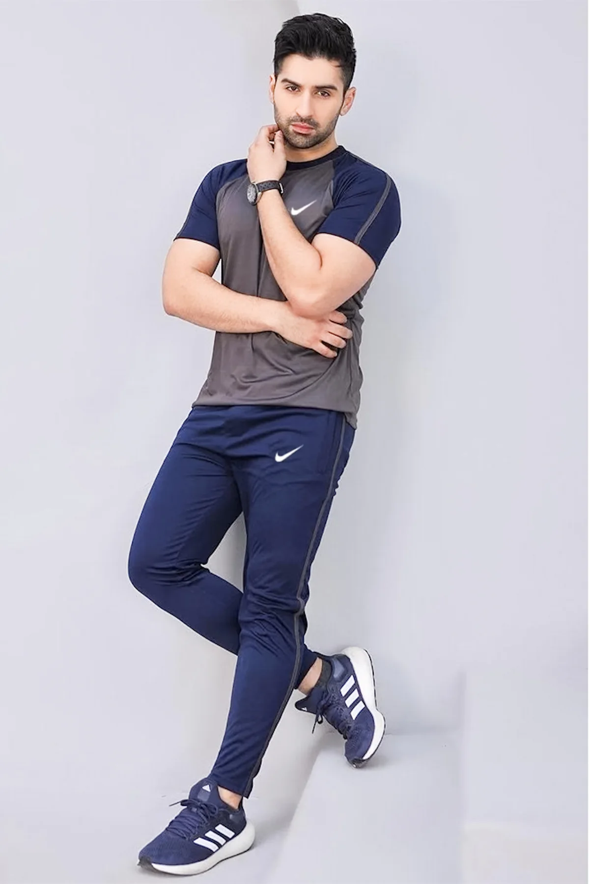 adi grey signature drift tracksuit
